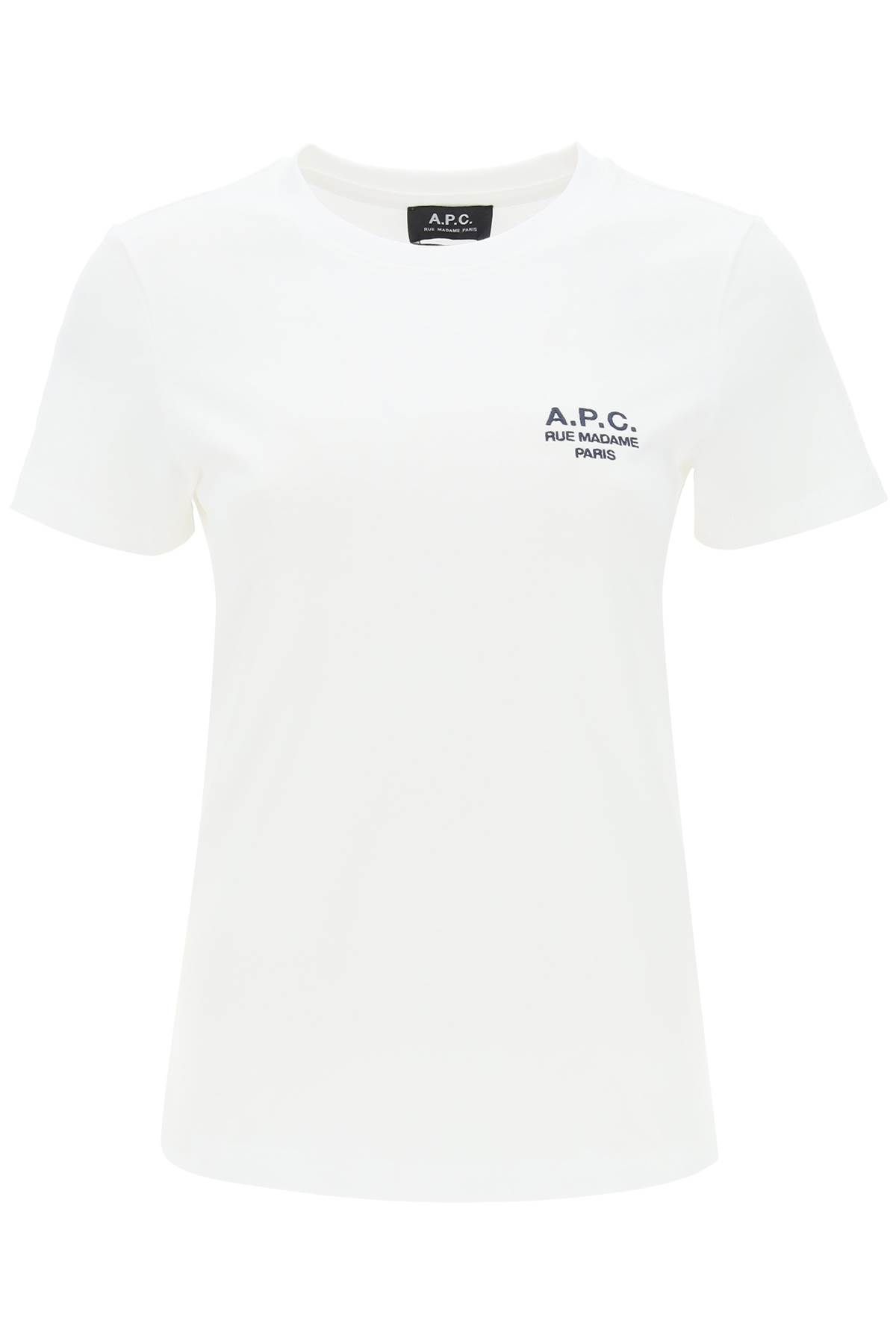 Shop Apc Denise T-shirt With Logo Embroidery In White