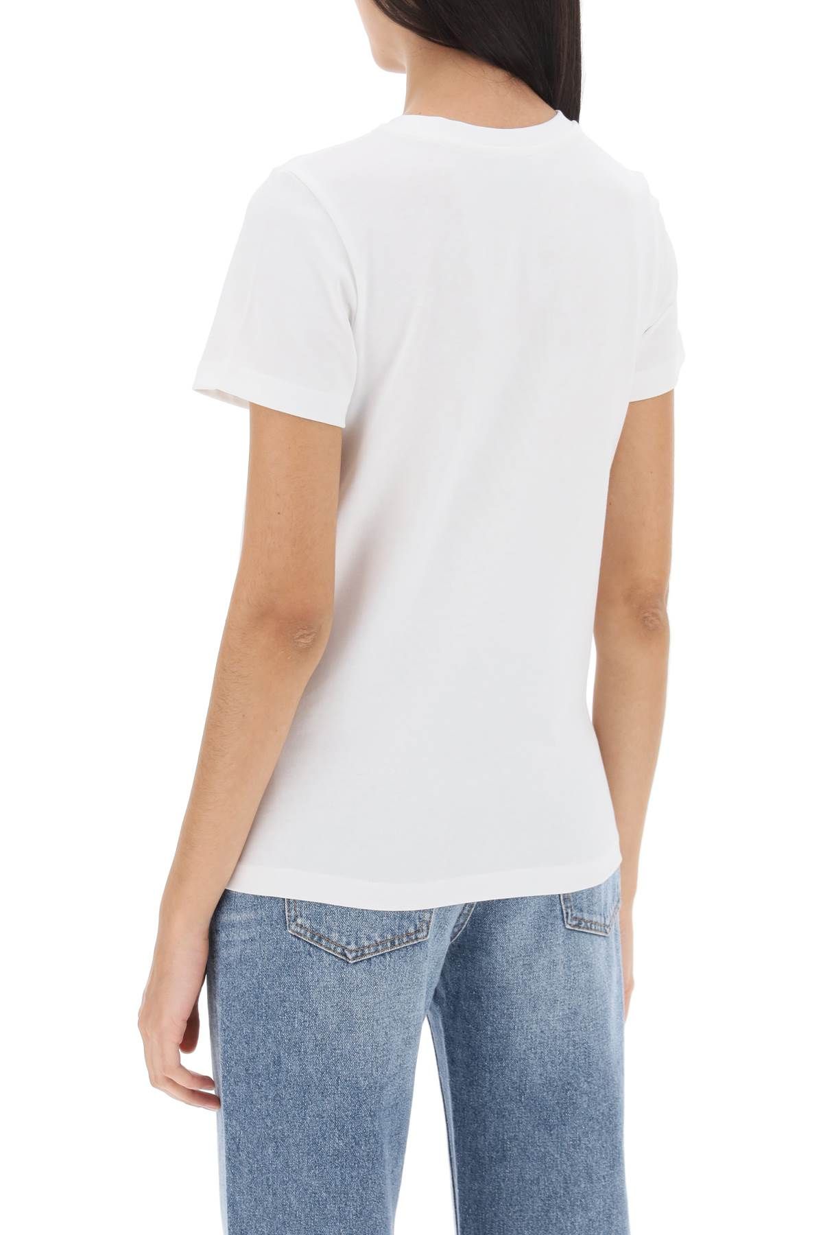 Shop Apc Denise T-shirt With Logo Embroidery In White