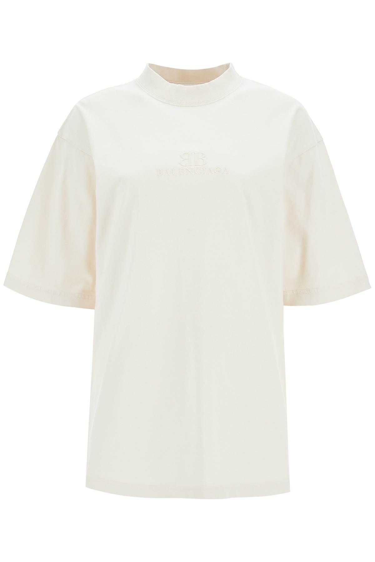 Shop Balenciaga Bb Logo T-shirt In White