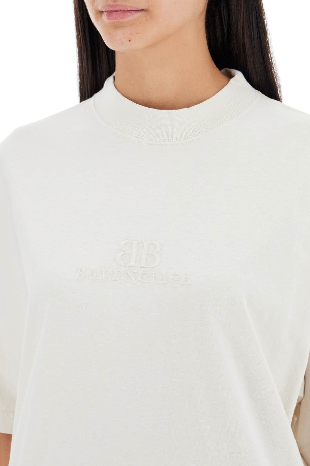 Shop Balenciaga Bb Logo T-shirt In White