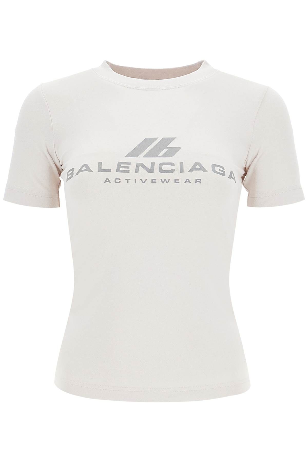 Shop Balenciaga Reflective Logo T-shirt In White