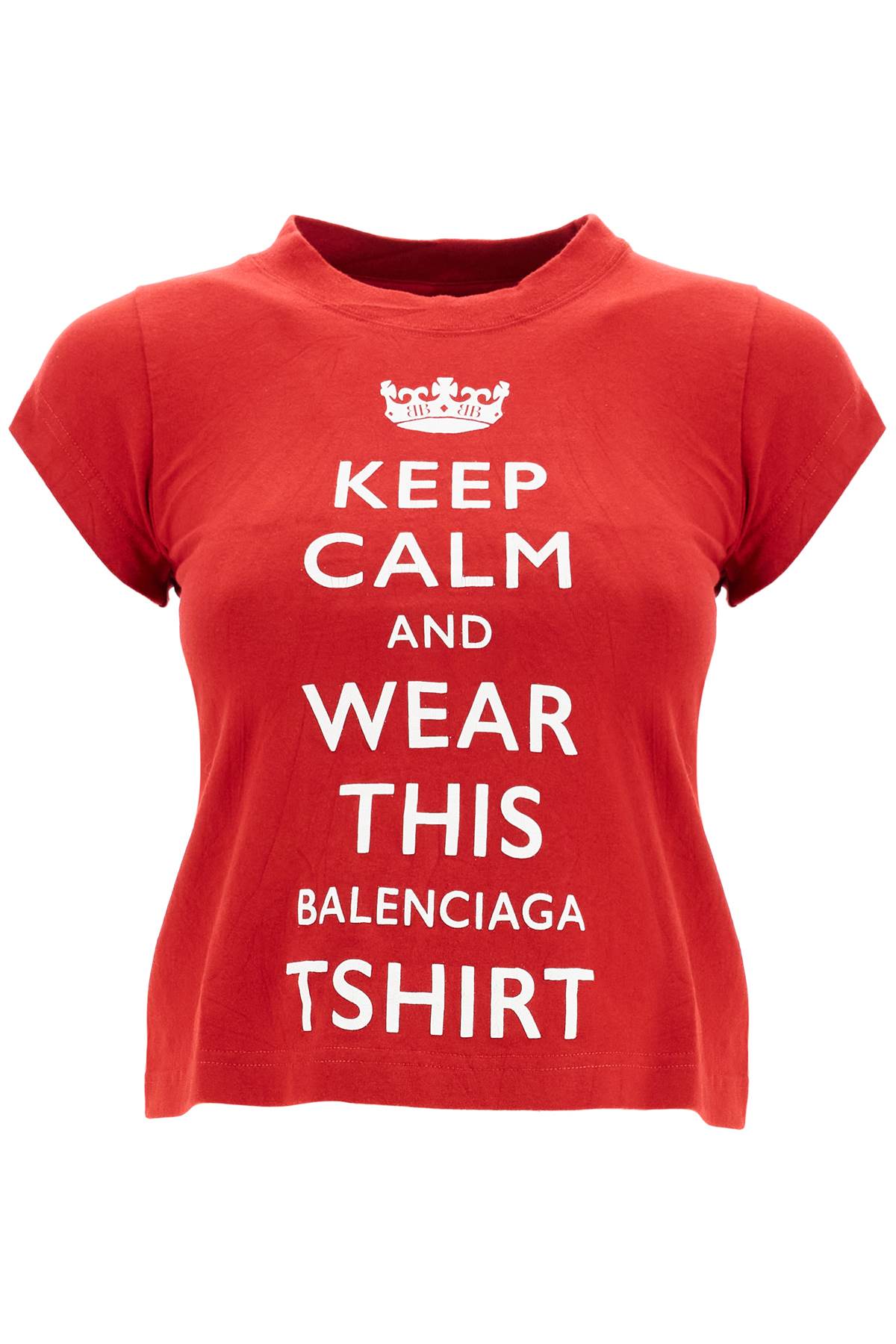 Shop Balenciaga Shrunk 'keep Cal In Red