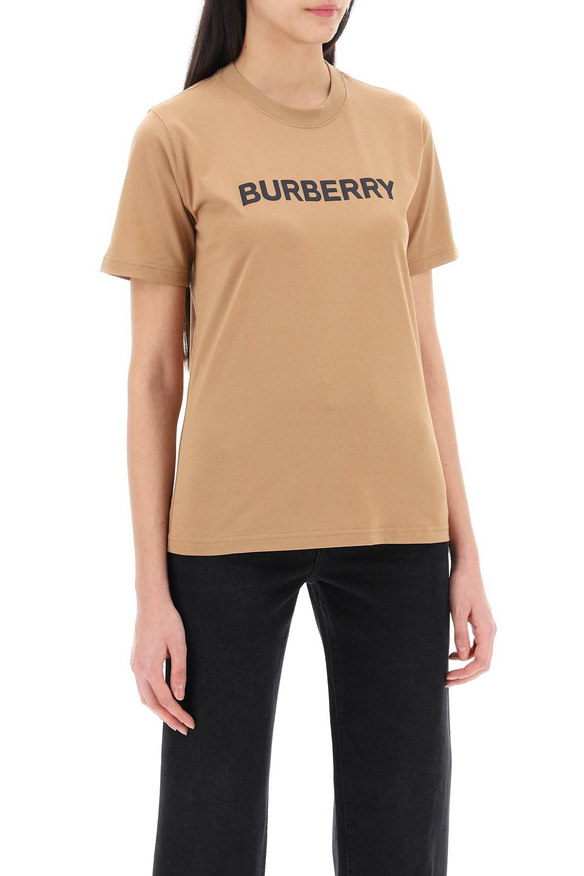 Shop Burberry Margot Logo T-shirt In Brown