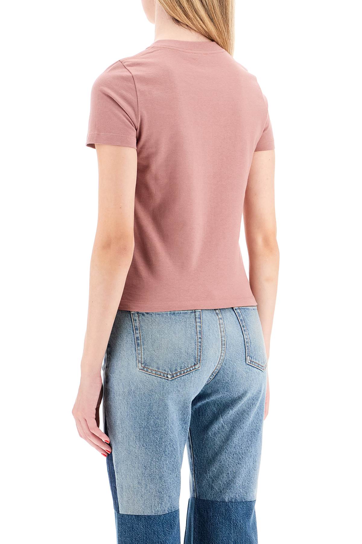 Shop Chloé Velour Logo T-shirt With In Pink