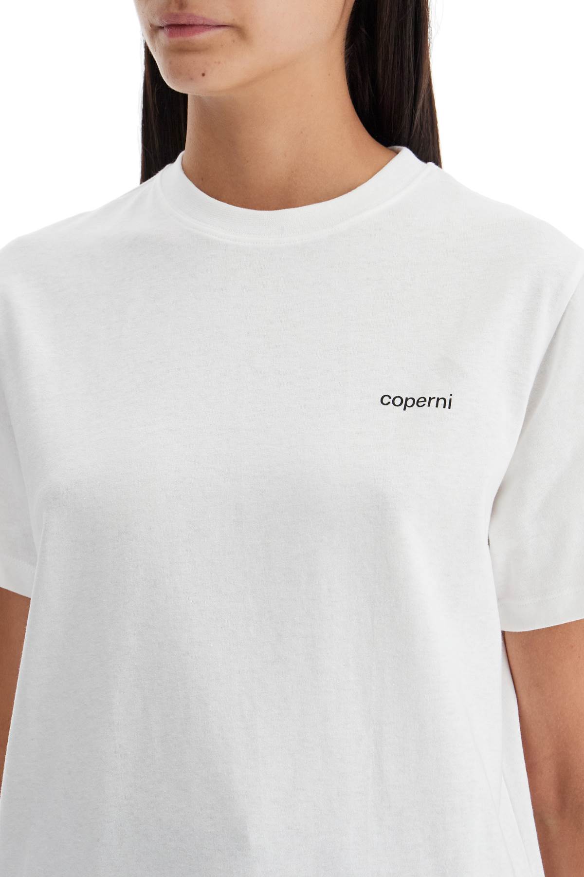 Shop Coperni Boxy Crewneck T In White