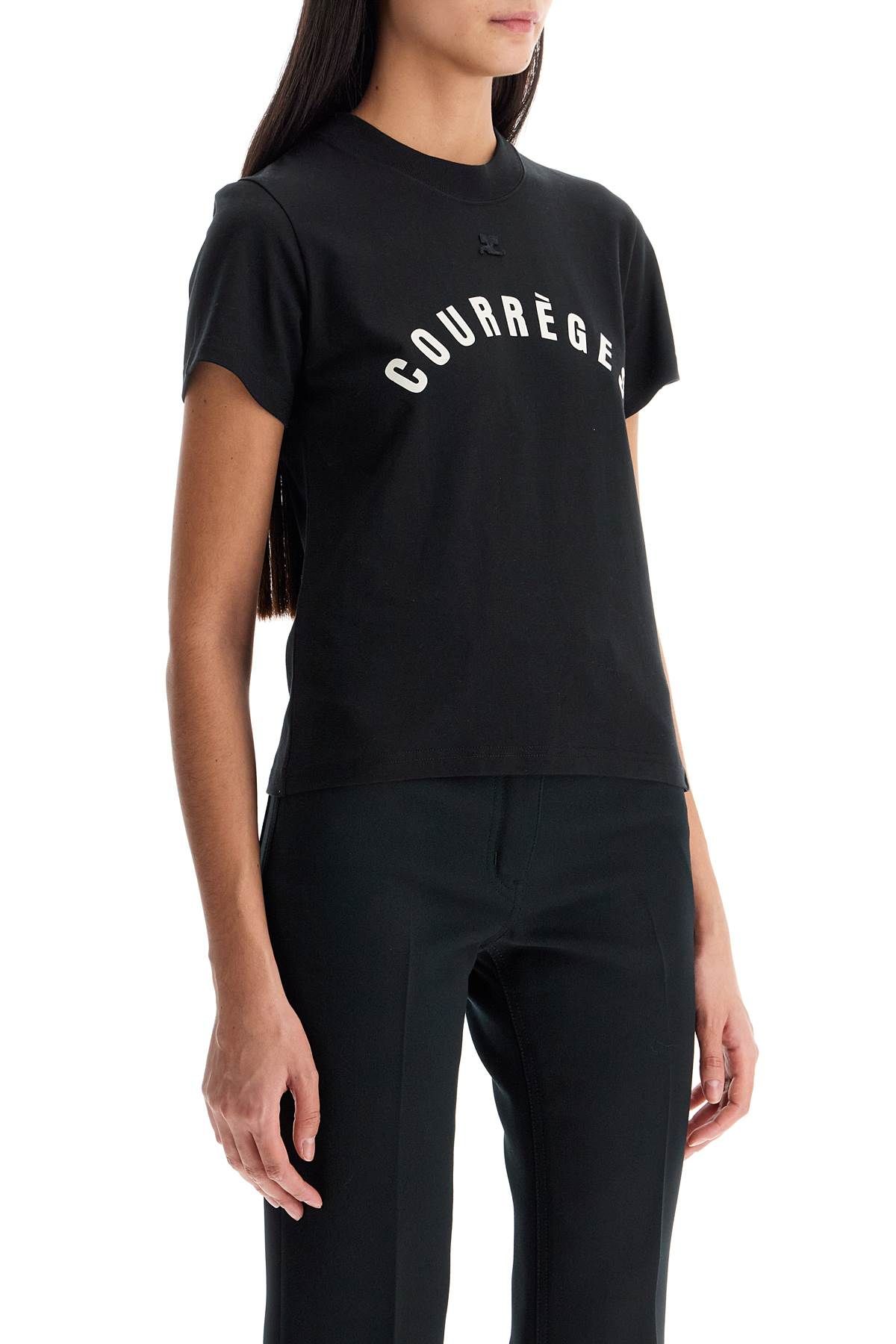 Shop Courrèges 'ac Straight T-shirt With Print In Black