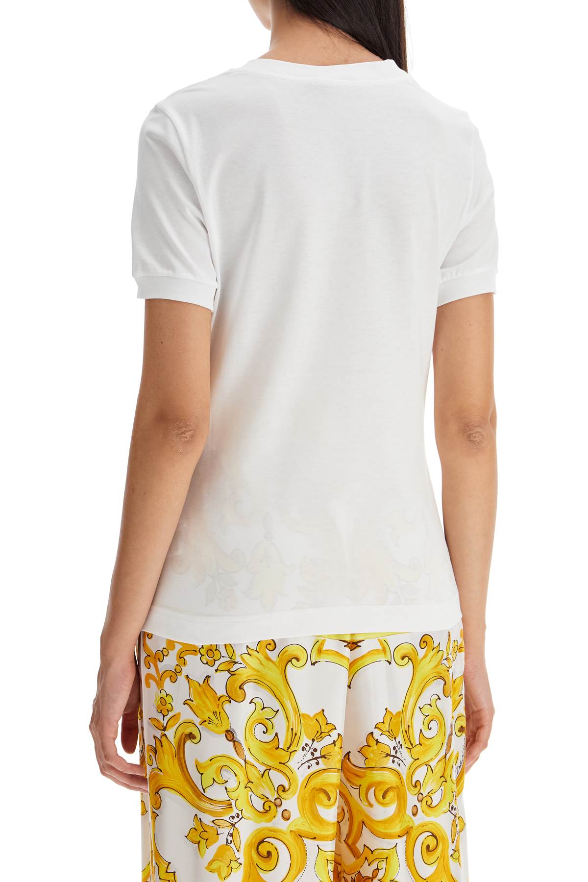 Shop Dolce & Gabbana Maiolica Dg Patch T In White