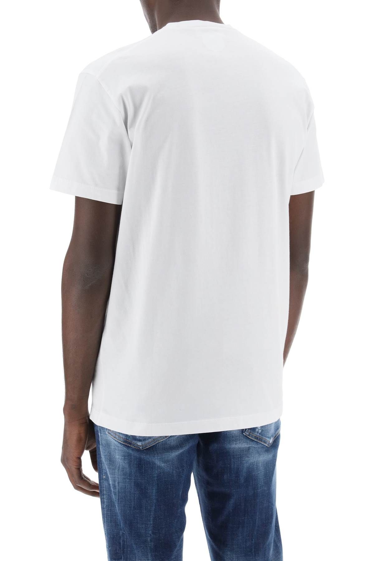 Shop Dsquared2 Cool Fit T-shirt With D2 Print In White