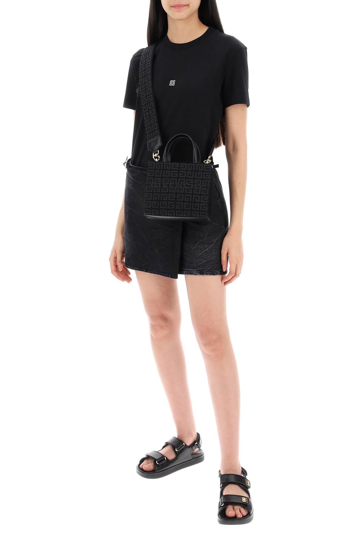 Shop Givenchy 4g Lurex T In Black