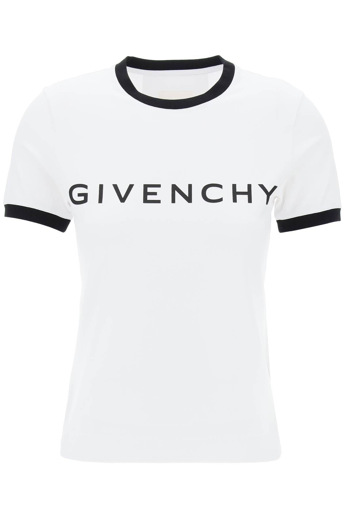 Shop Givenchy T-shirt With Logo Lettering In White