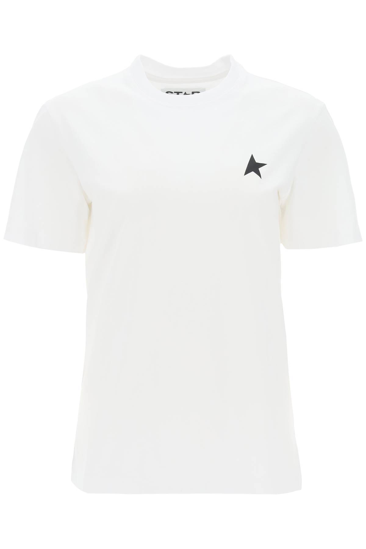 Shop Golden Goose Regular T-shirt With Star Logo In Black