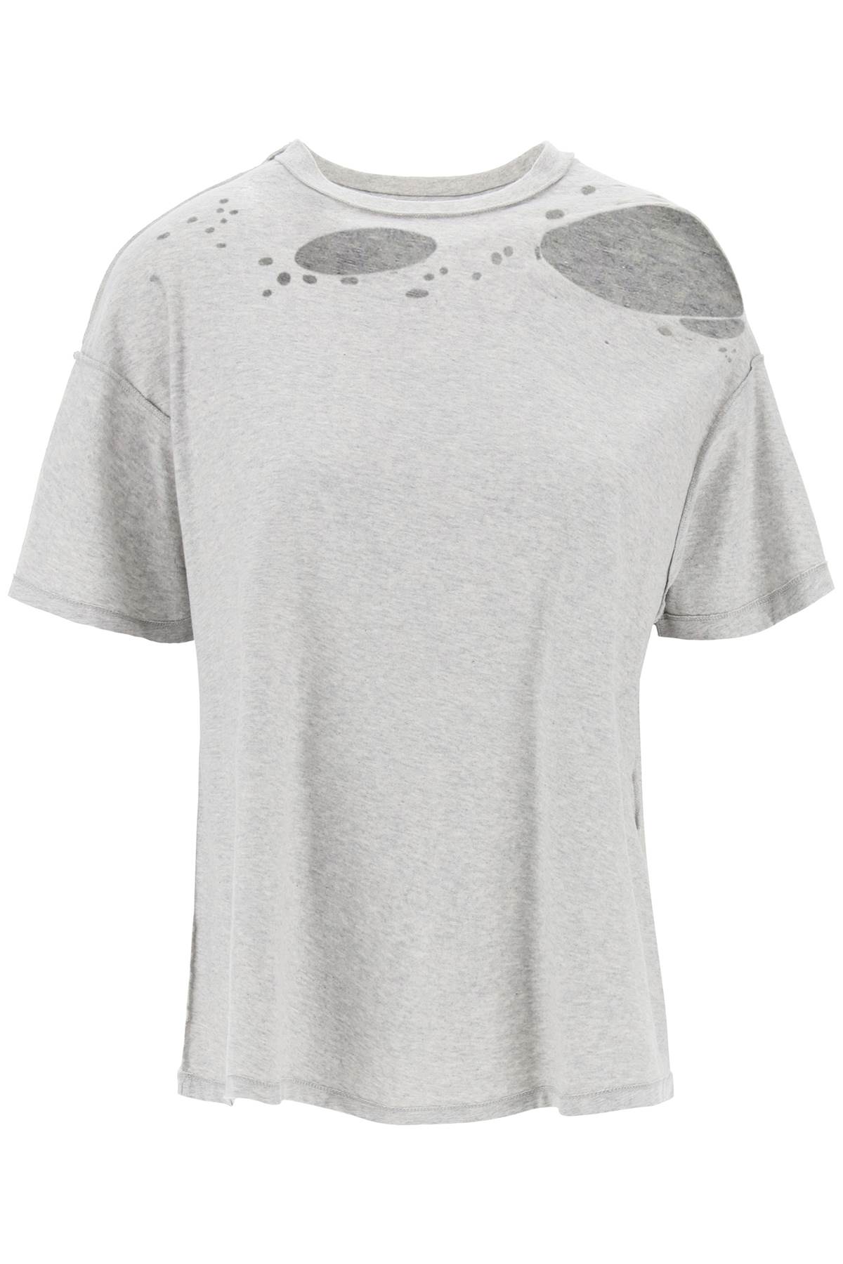 Shop Interior Mandy Destroyed-effect T-shirt In Grey