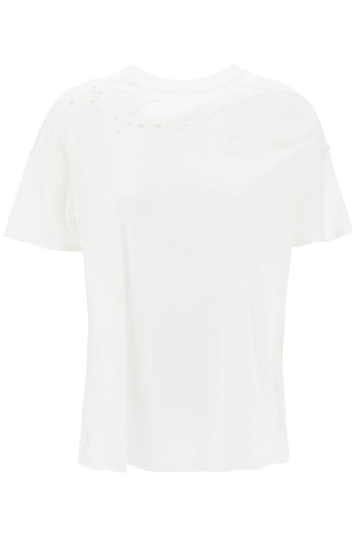 Shop Interior Mandy Destroyed-effect T-shirt In White