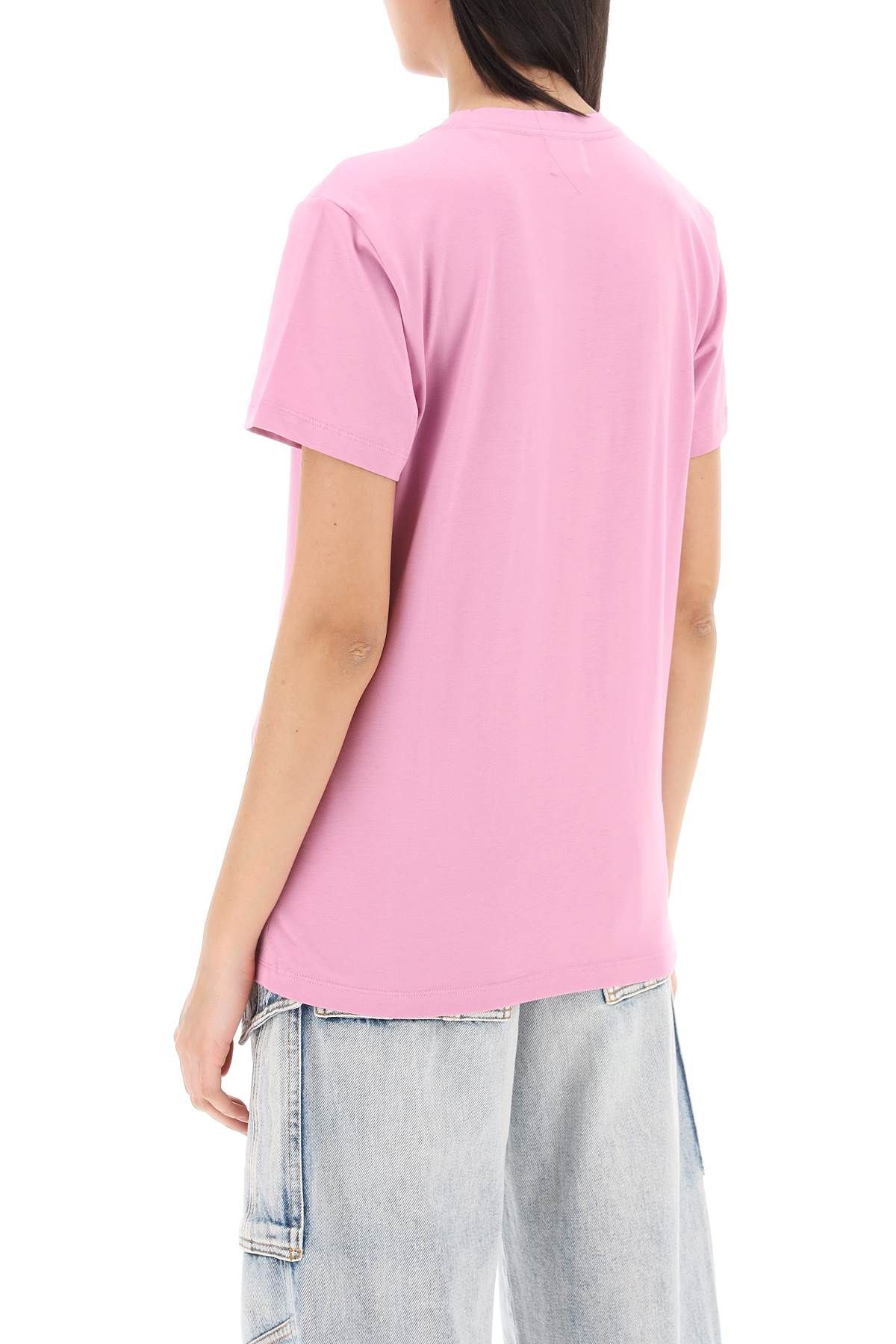 Shop Marant Etoile Aby Regular Fit T-shirt In Pink