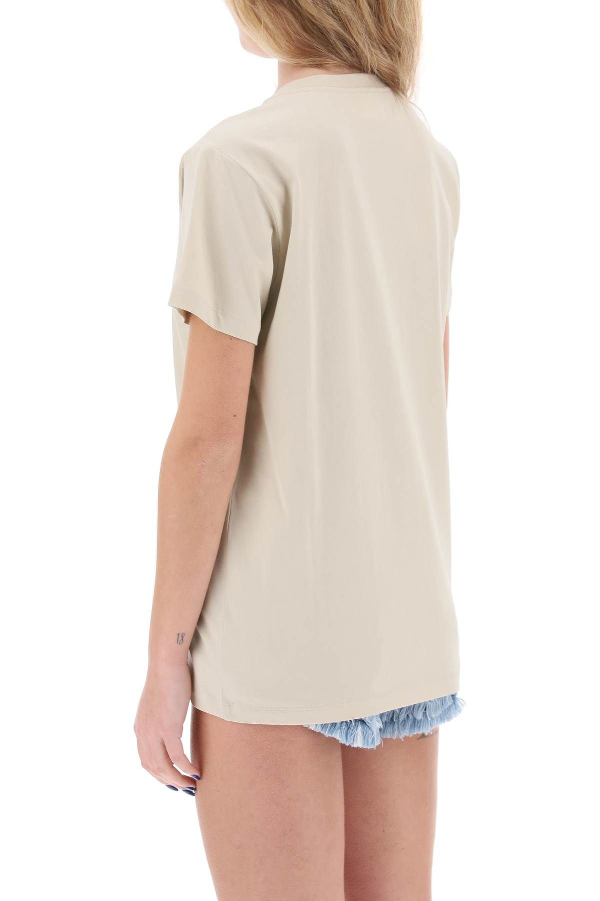 Shop Marant Etoile Aby Regular Fit T-shirt In Beige,neutro