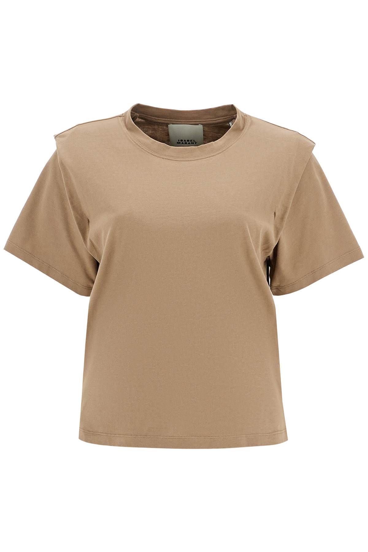 Shop Isabel Marant Zelitos Organic Cotton T-shirt In Khaki