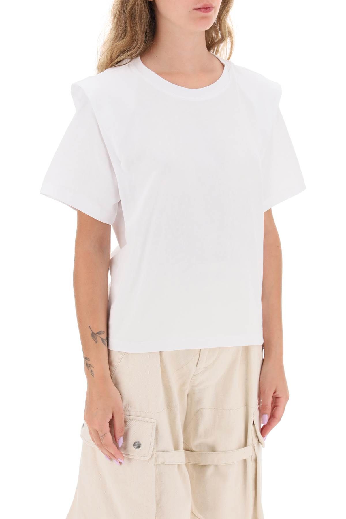 Shop Isabel Marant Zelitos Organic Cotton T-shirt In White