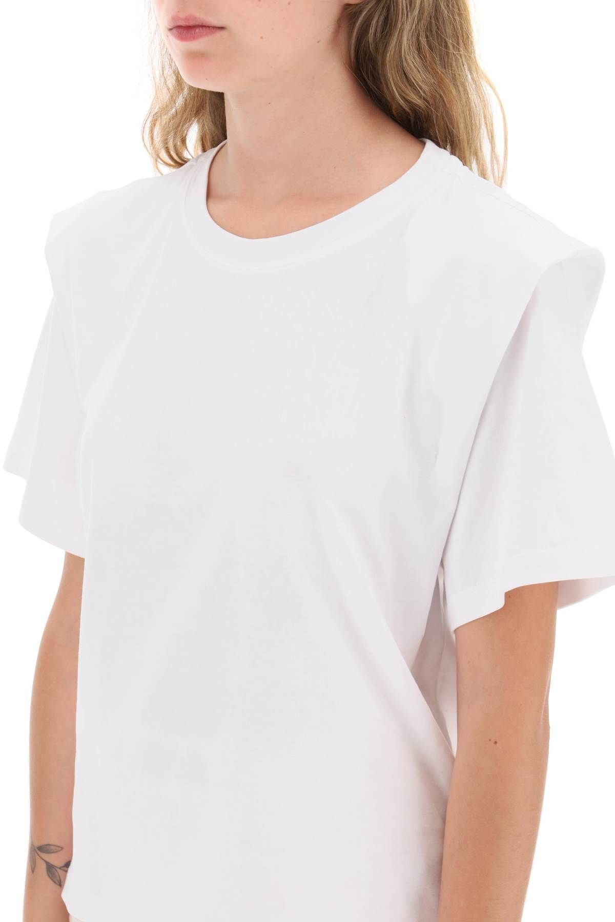 Shop Isabel Marant Zelitos Organic Cotton T-shirt In White