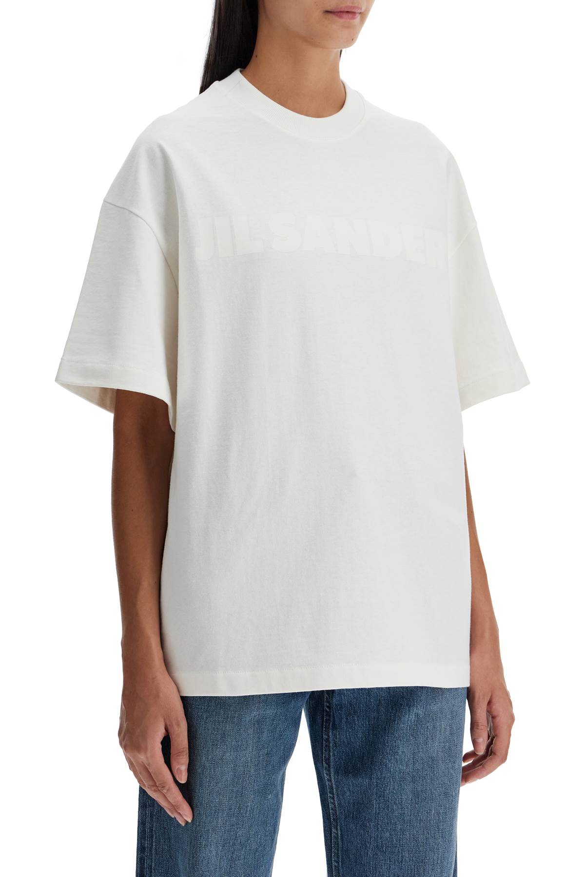 Shop Jil Sander 'oversized T-shirt With In White