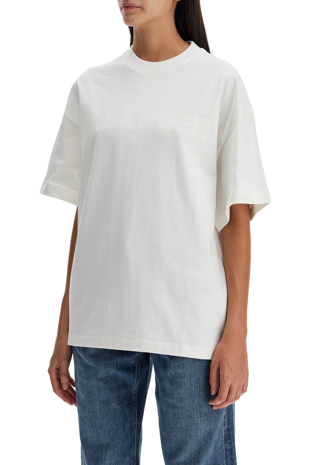 Shop Jil Sander 'oversized T-shirt With In White