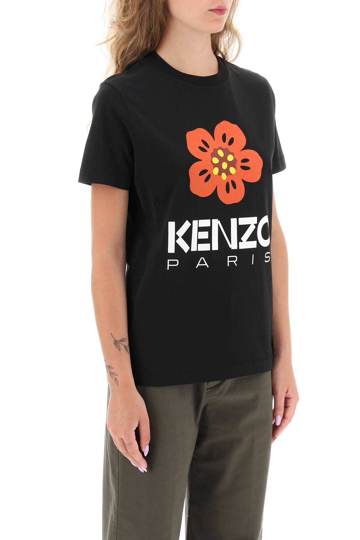 Shop Kenzo Boke Flower Printed T-shirt In Black