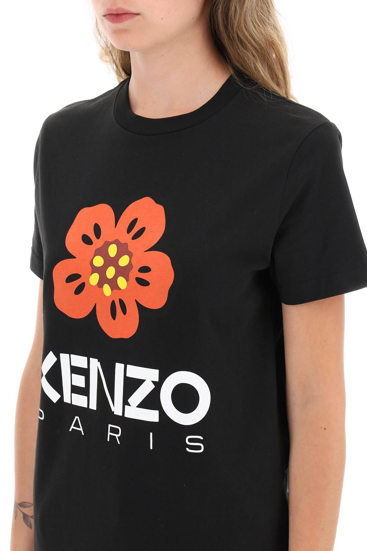 Shop Kenzo Boke Flower Printed T-shirt In Black