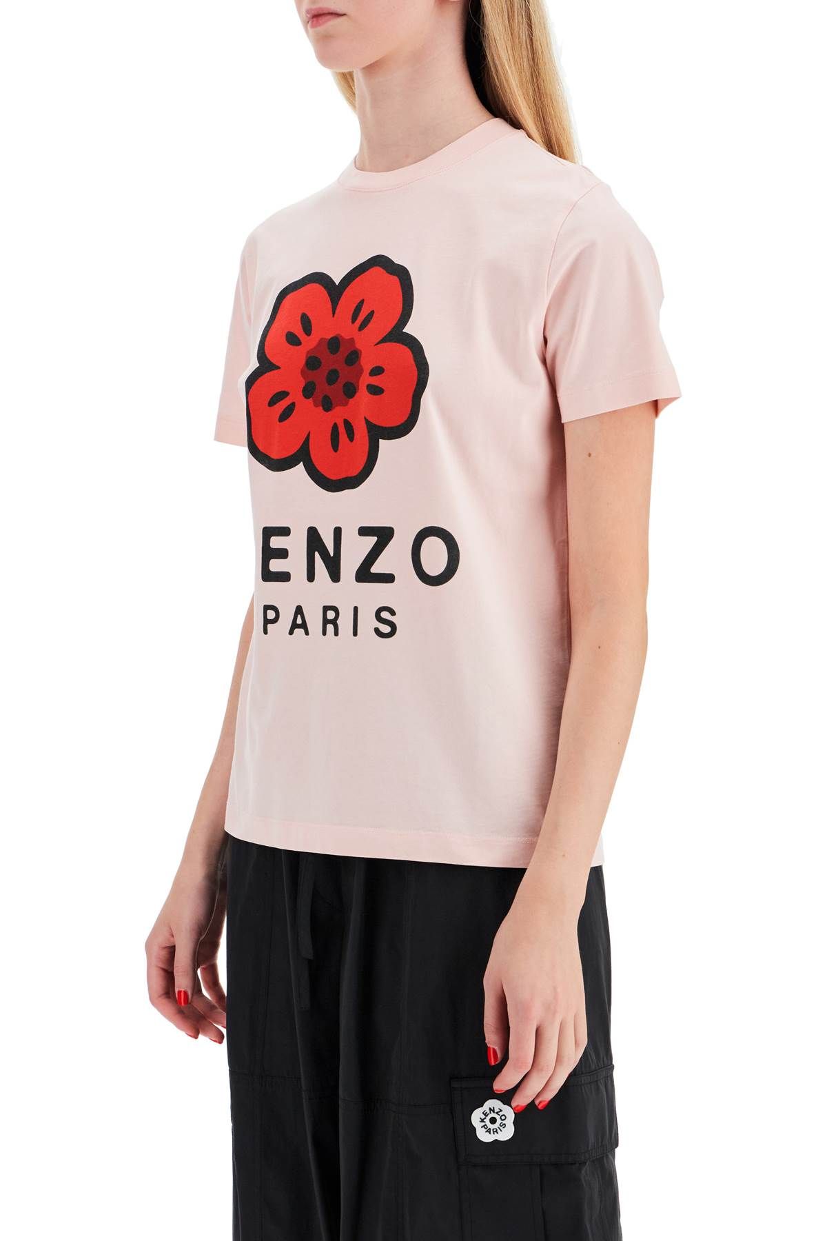 Shop Kenzo Flower Print T-shirt In Black