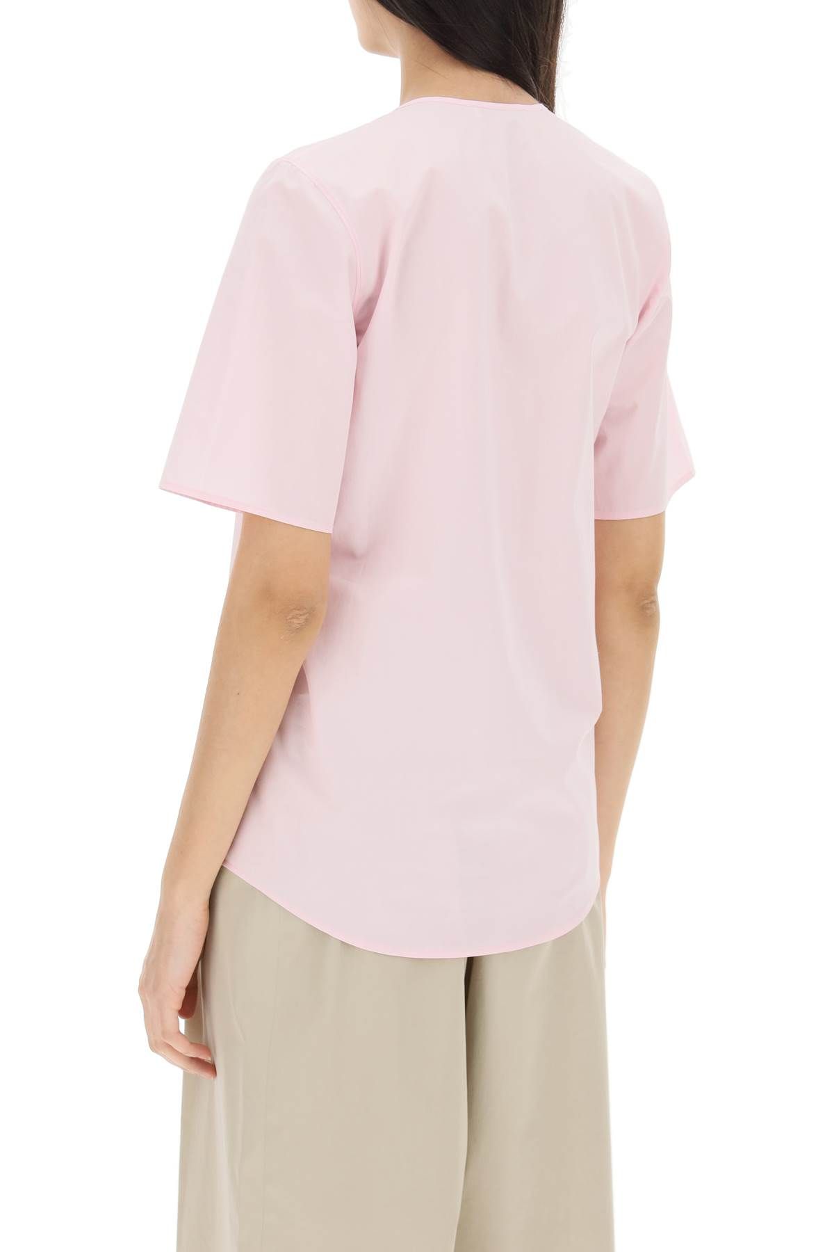 Shop Lemaire Cotton T-shirt In Pink