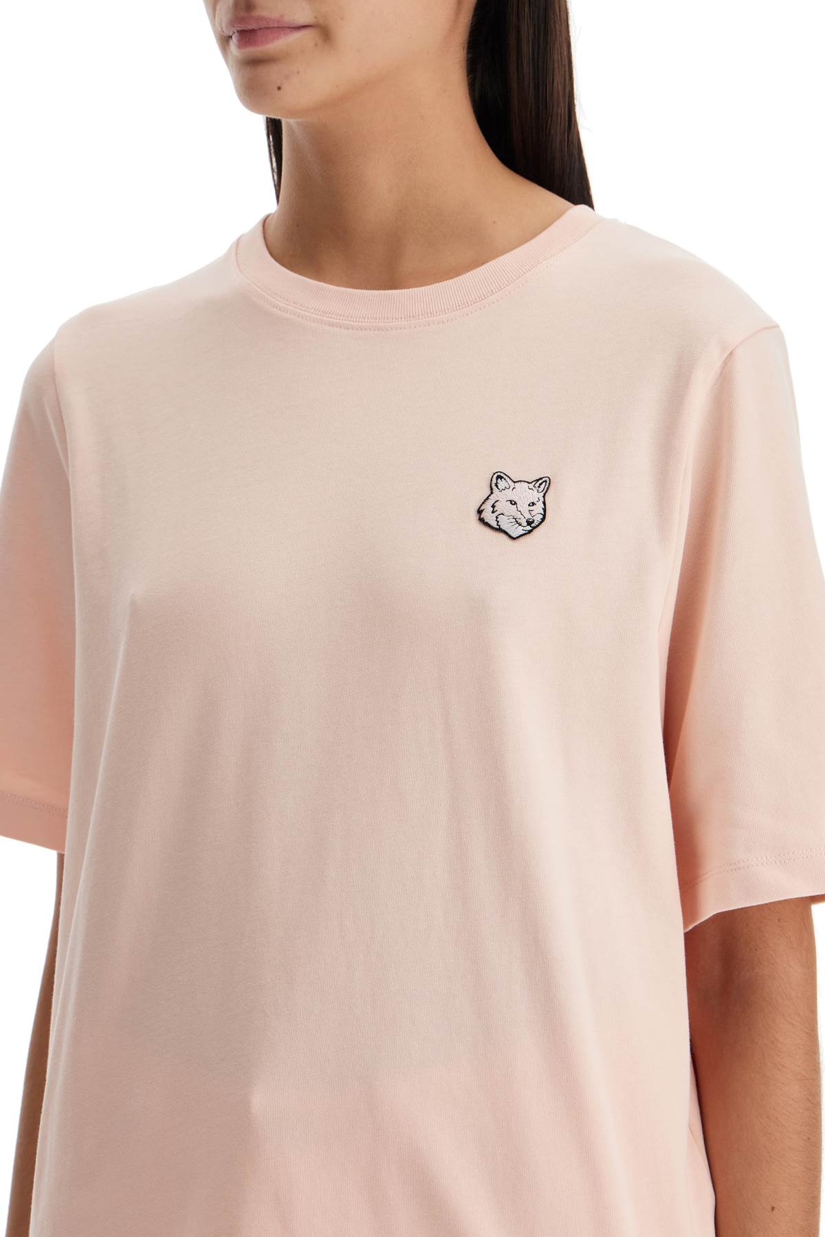 Shop Maison Kitsuné Bold Fox Head T-shirt In Pink