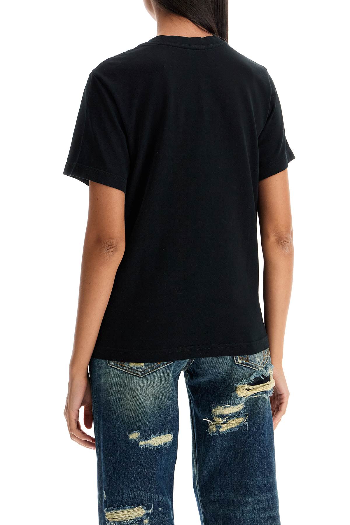 Shop Marc Jacobs T-shirt With Patch Logo Design In Black