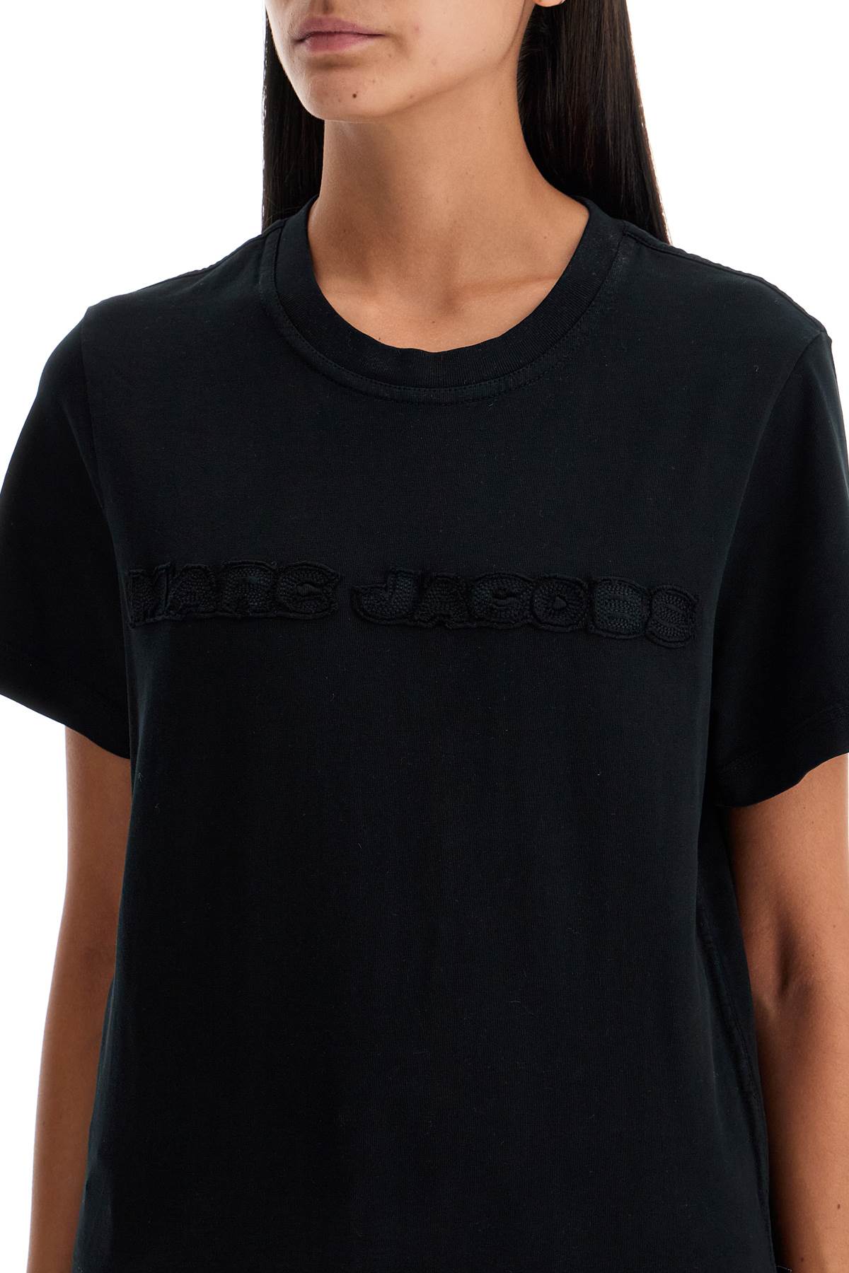 Shop Marc Jacobs T-shirt With Patch Logo Design In Black