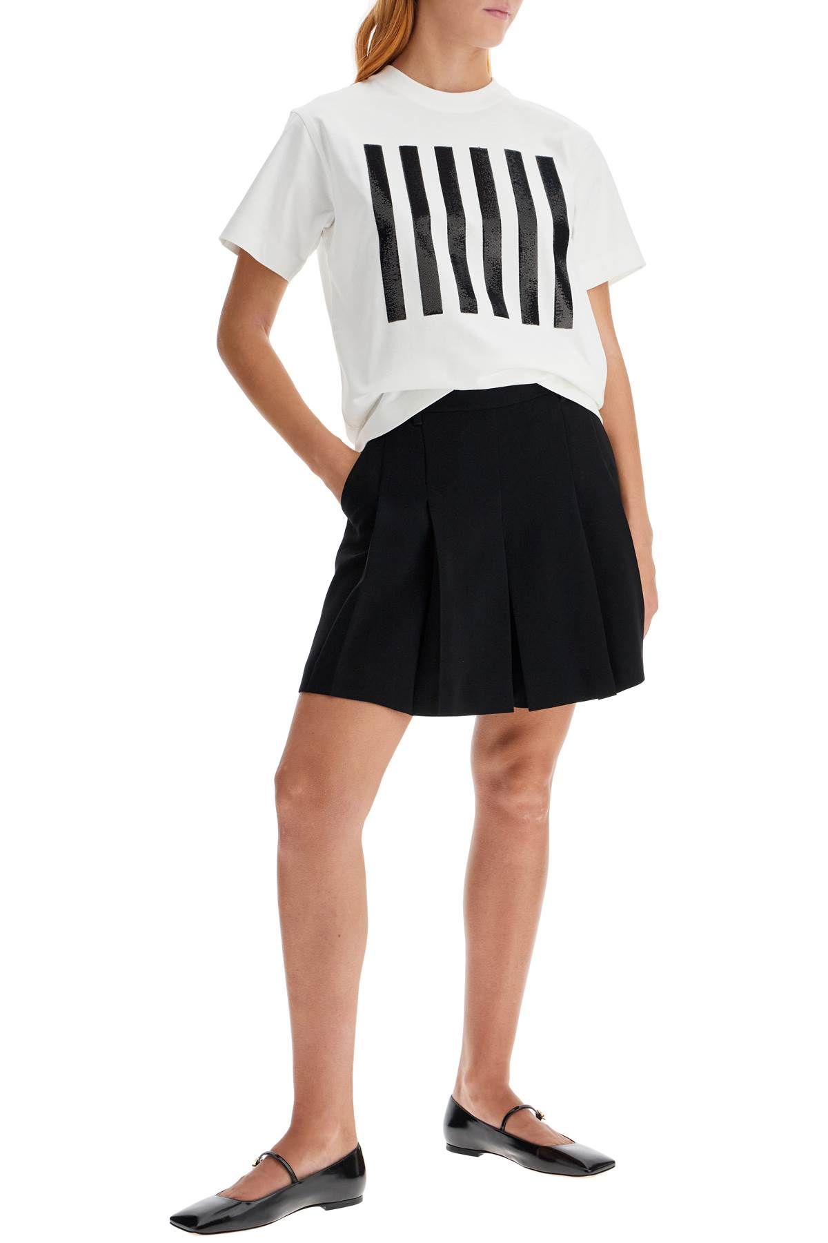 Shop Marc Jacobs T-shirt The Stripe Box Tee In White