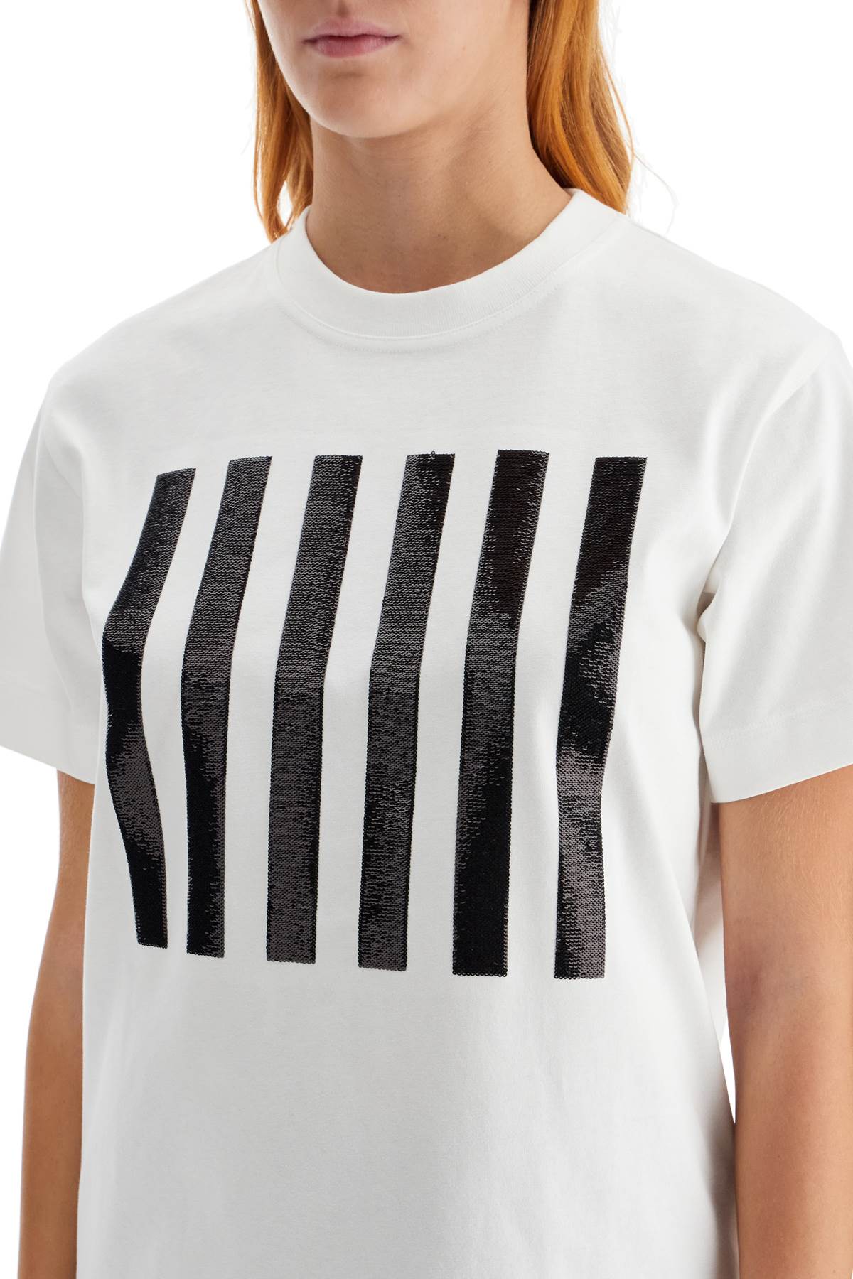 Shop Marc Jacobs T-shirt The Stripe Box Tee In White