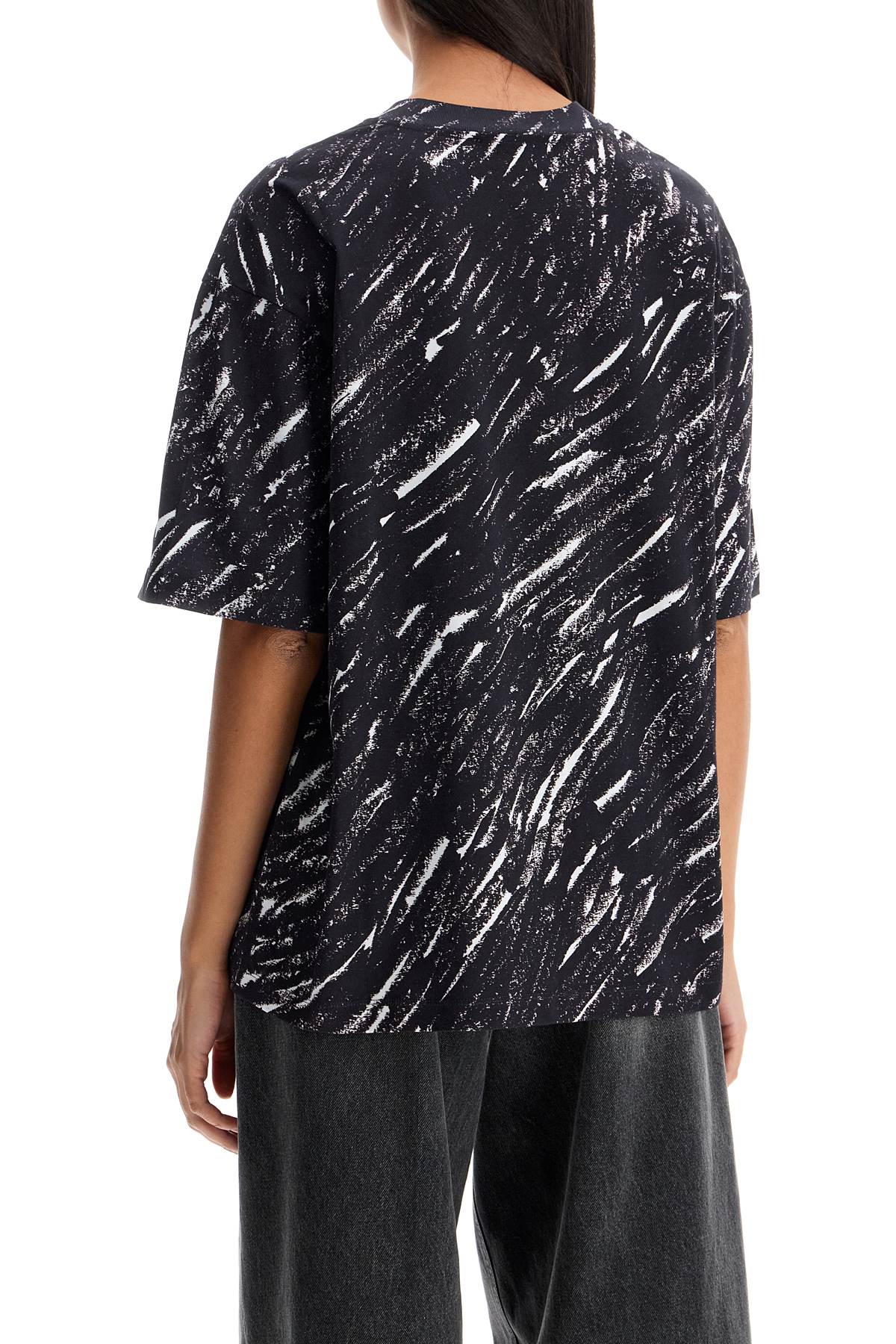 Shop Marni "abstract Pattern Logo T-shirt With In Black