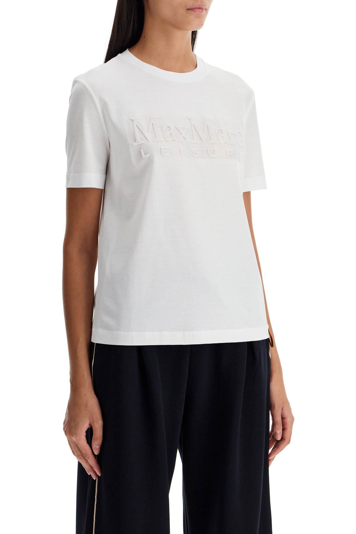 Shop Max Mara T-shirt With Printed Logo In White