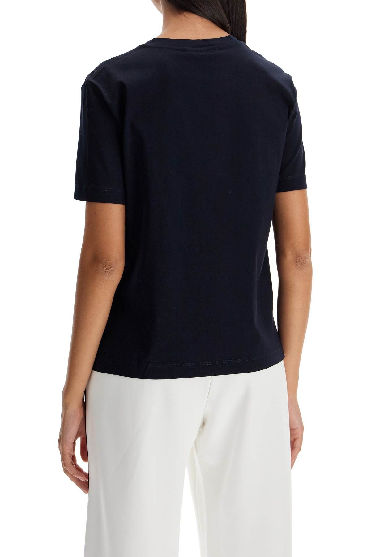 Shop Max Mara T-shirt With Printed Logo In Blue