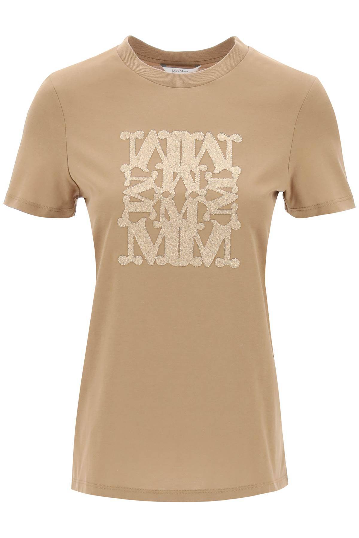 Max Mara "tavern Embroidered Logo T In Brown