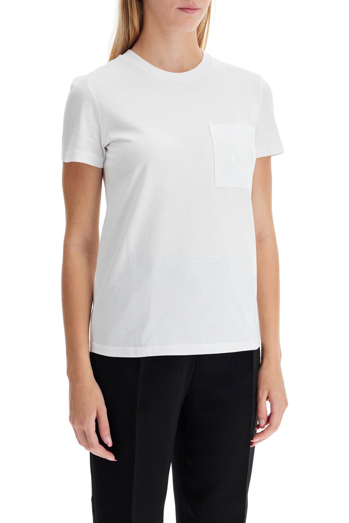 Shop Max Mara 'papaya' Embroidered Pocket In White