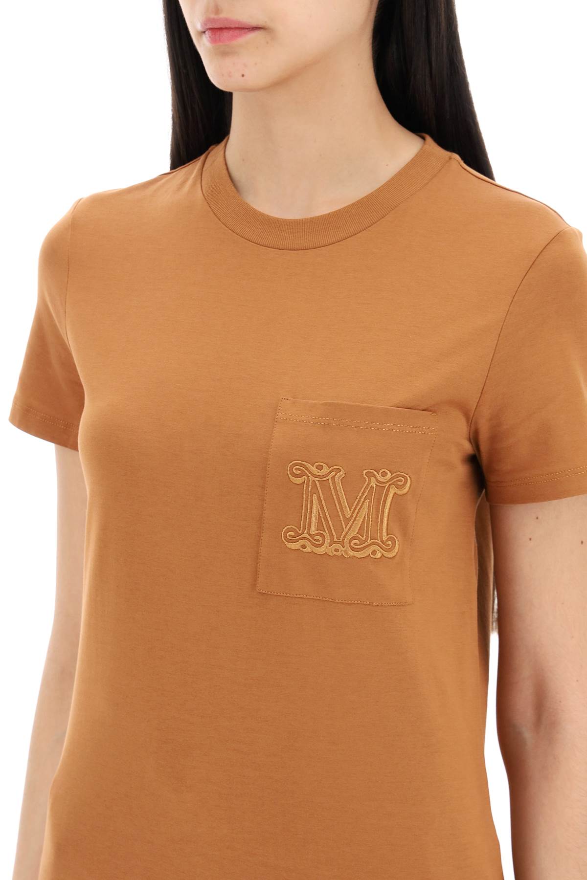 Shop Max Mara Ma  Papaya T-shirt With In Brown