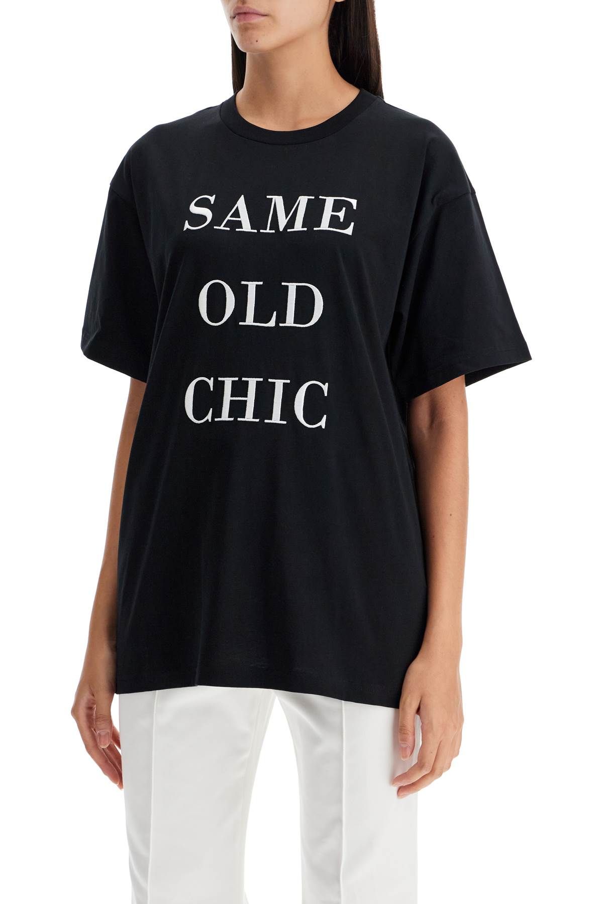 Shop Moschino "oversized T-shirt With Same Old In Black