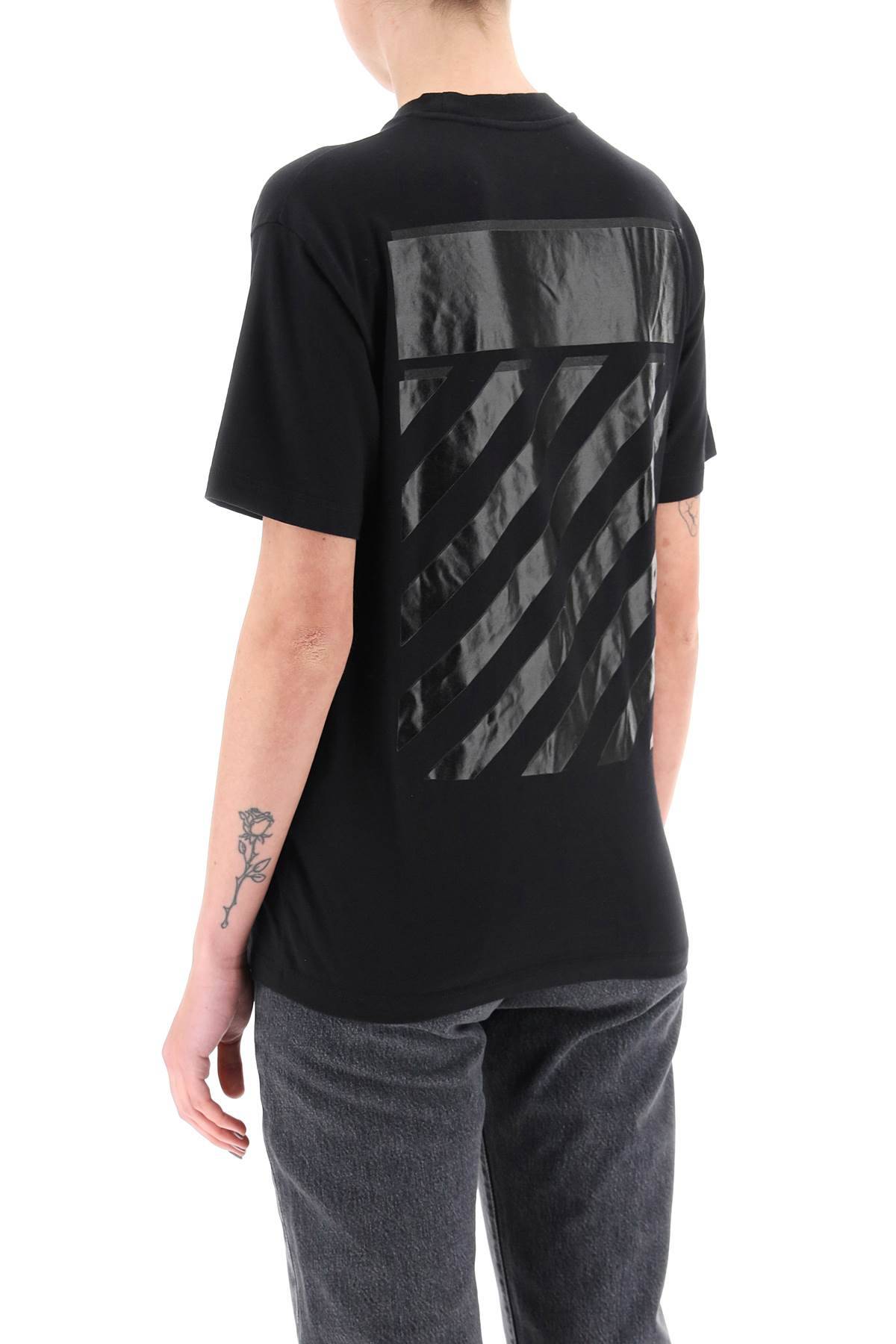 Shop Off-white 'diag' Print T-shirt In Black