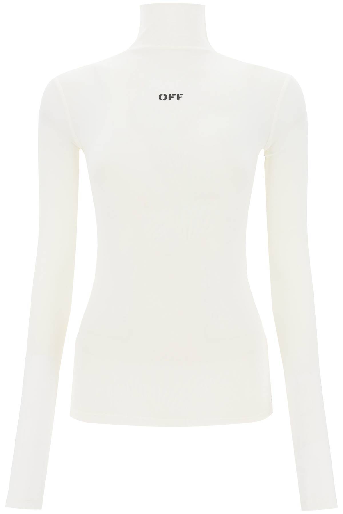 Shop Off-white Funnel-neck T-shirt With Off Logo In White