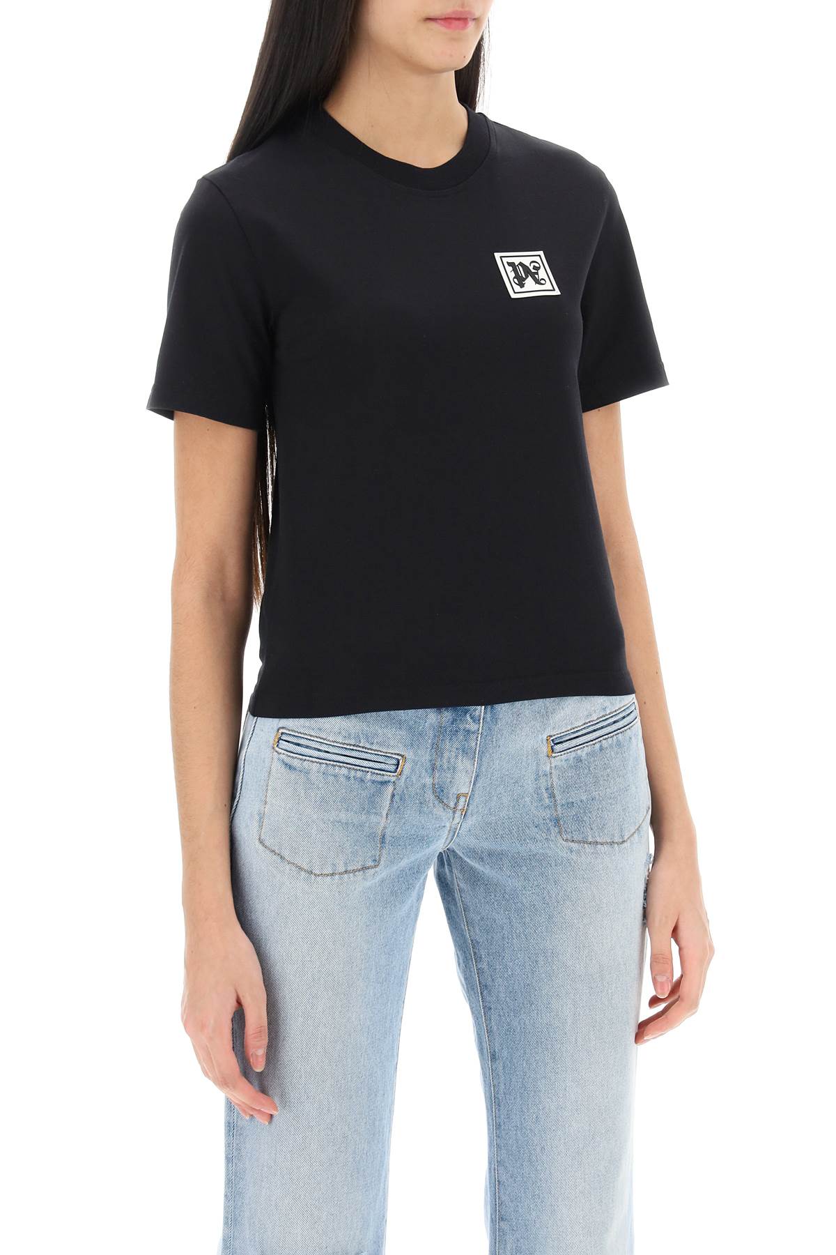 Shop Palm Angels Ski Club T-shirt In Black