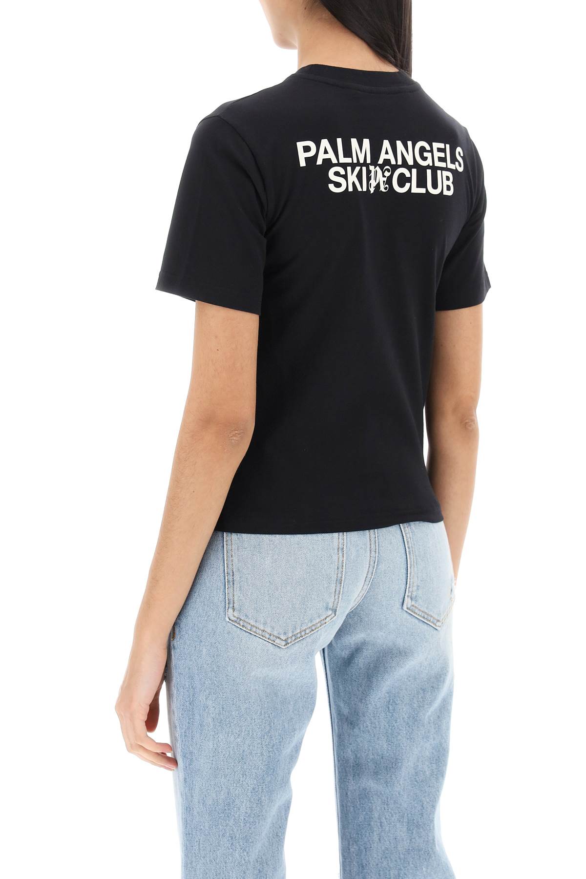 Shop Palm Angels Ski Club T-shirt In Black