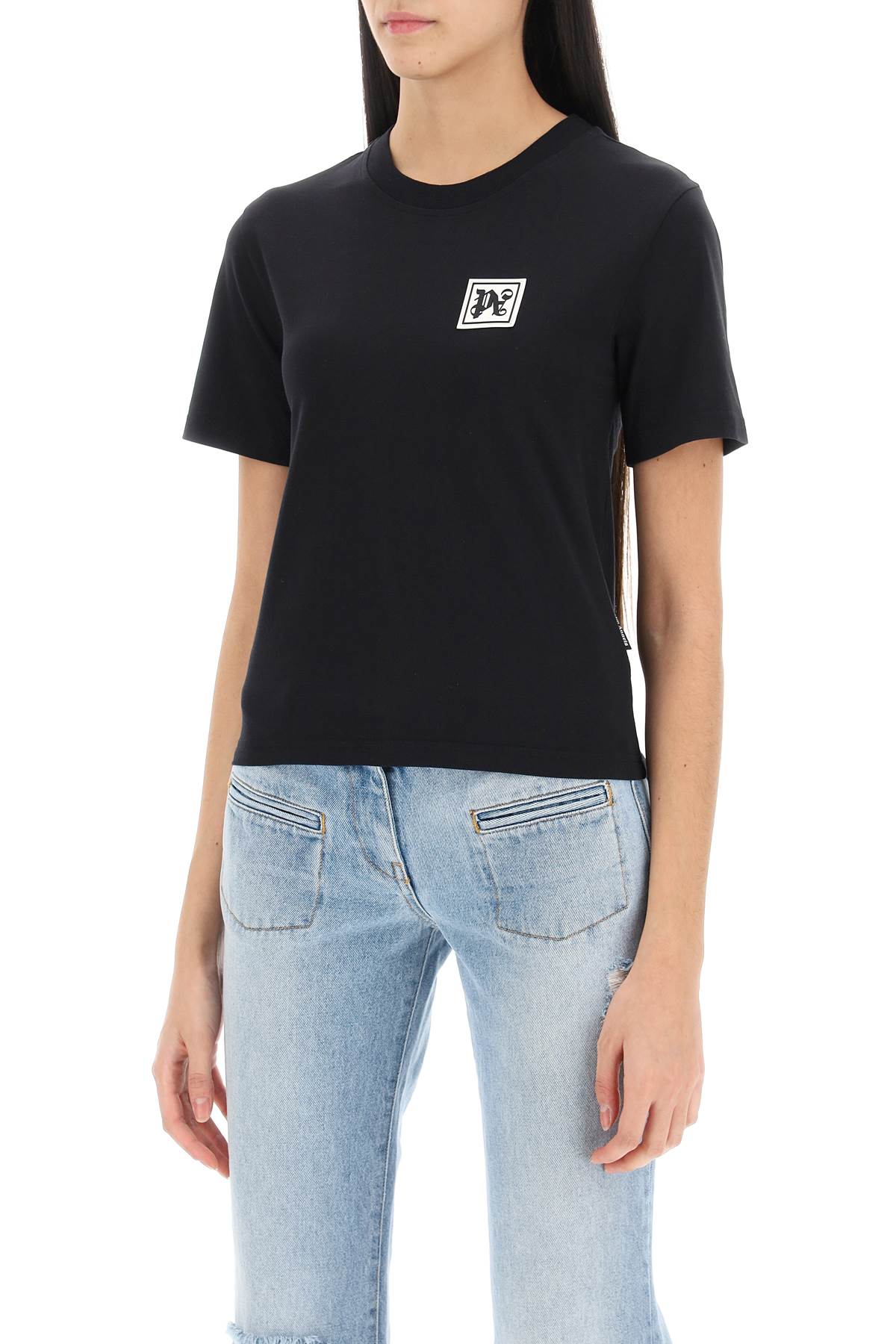 Shop Palm Angels Ski Club T-shirt In Black