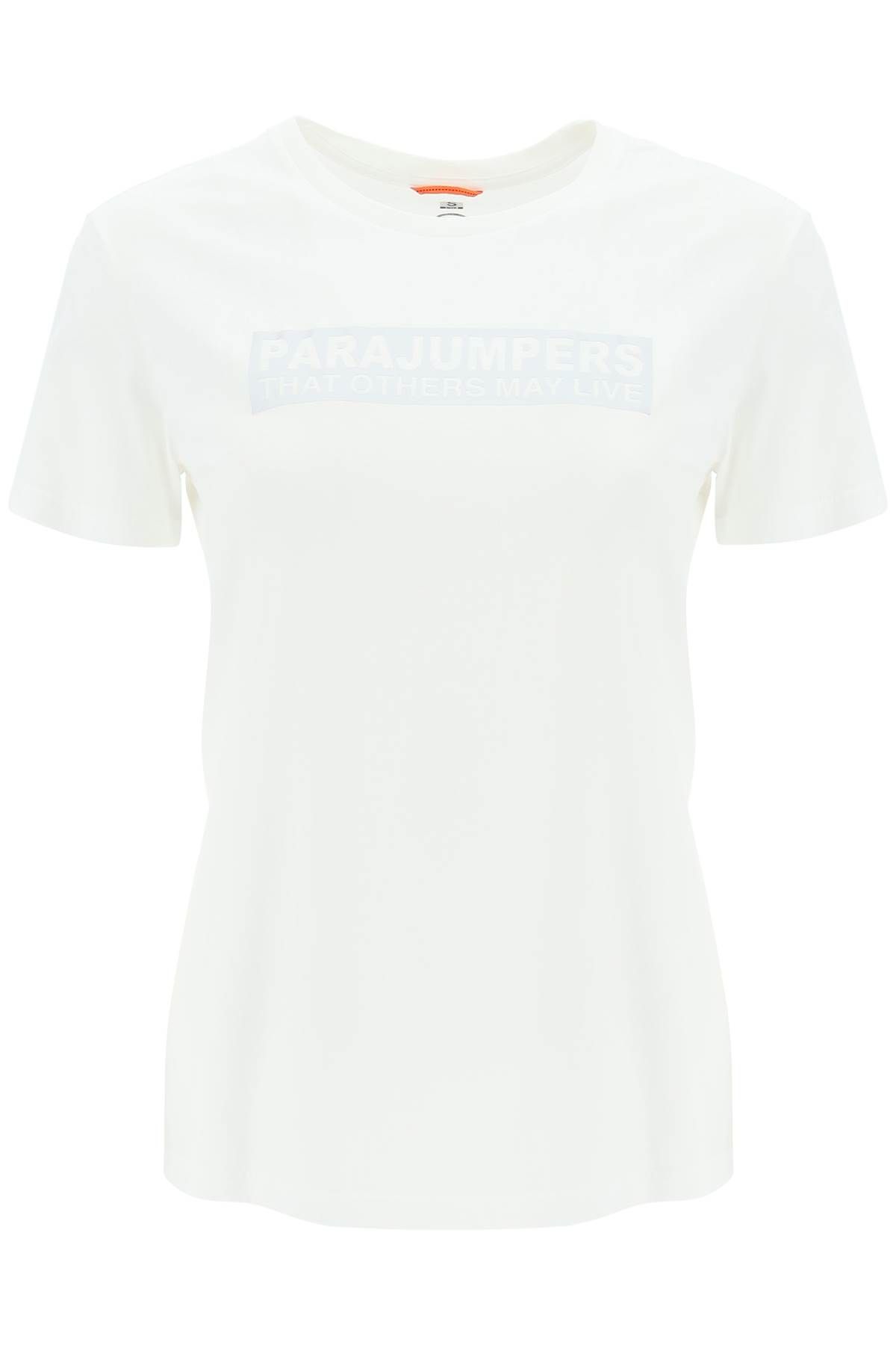 Shop Parajumpers 'box' Slim Fit Cotton T-shirt In White