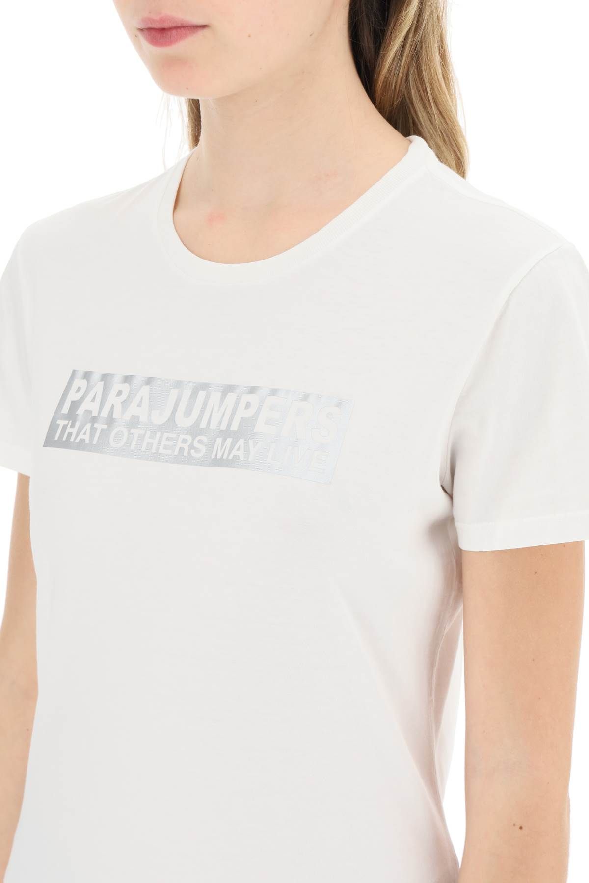Shop Parajumpers 'box' Slim Fit Cotton T-shirt In White
