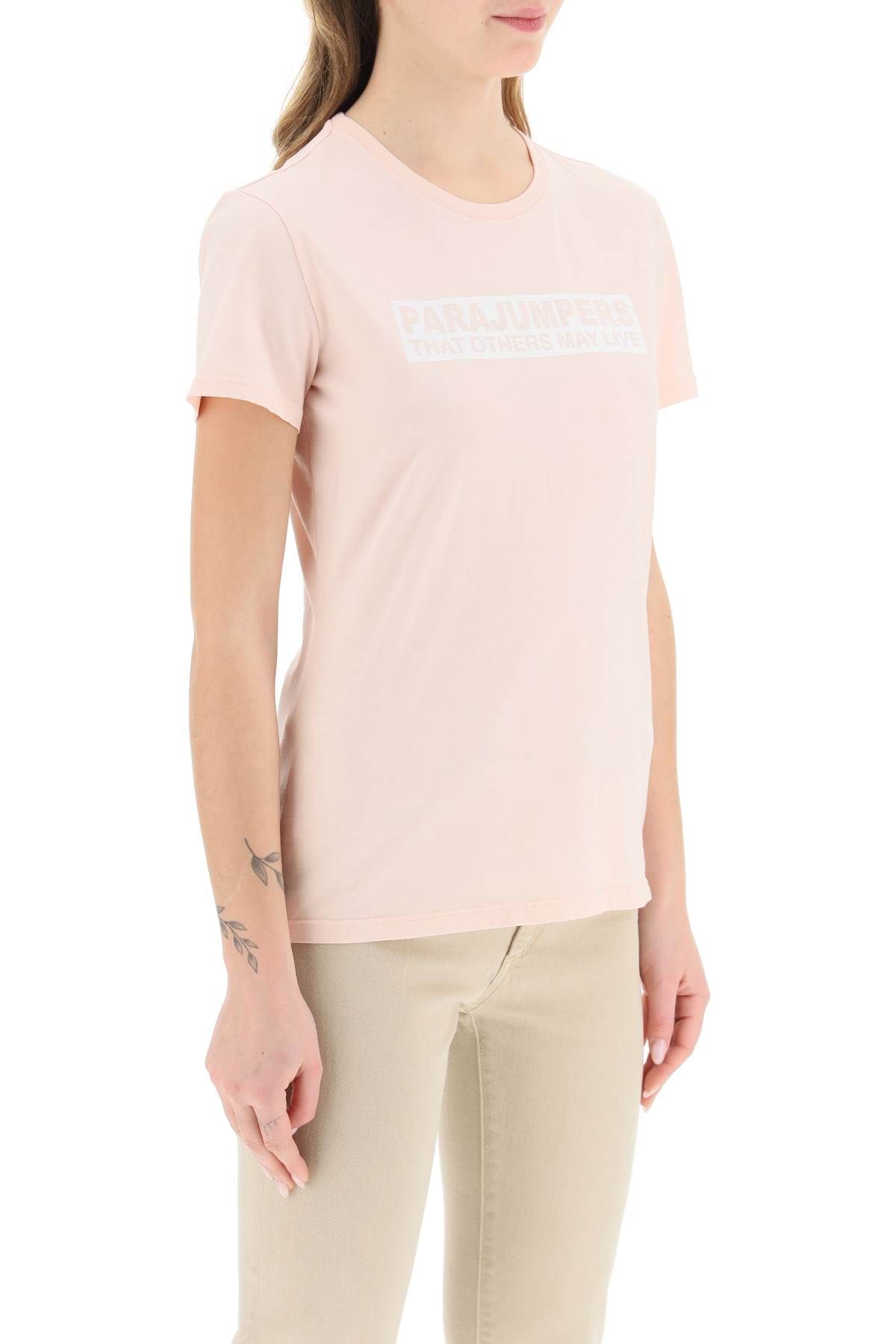 Shop Parajumpers 'box' Slim Fit Cotton T-shirt In Pink