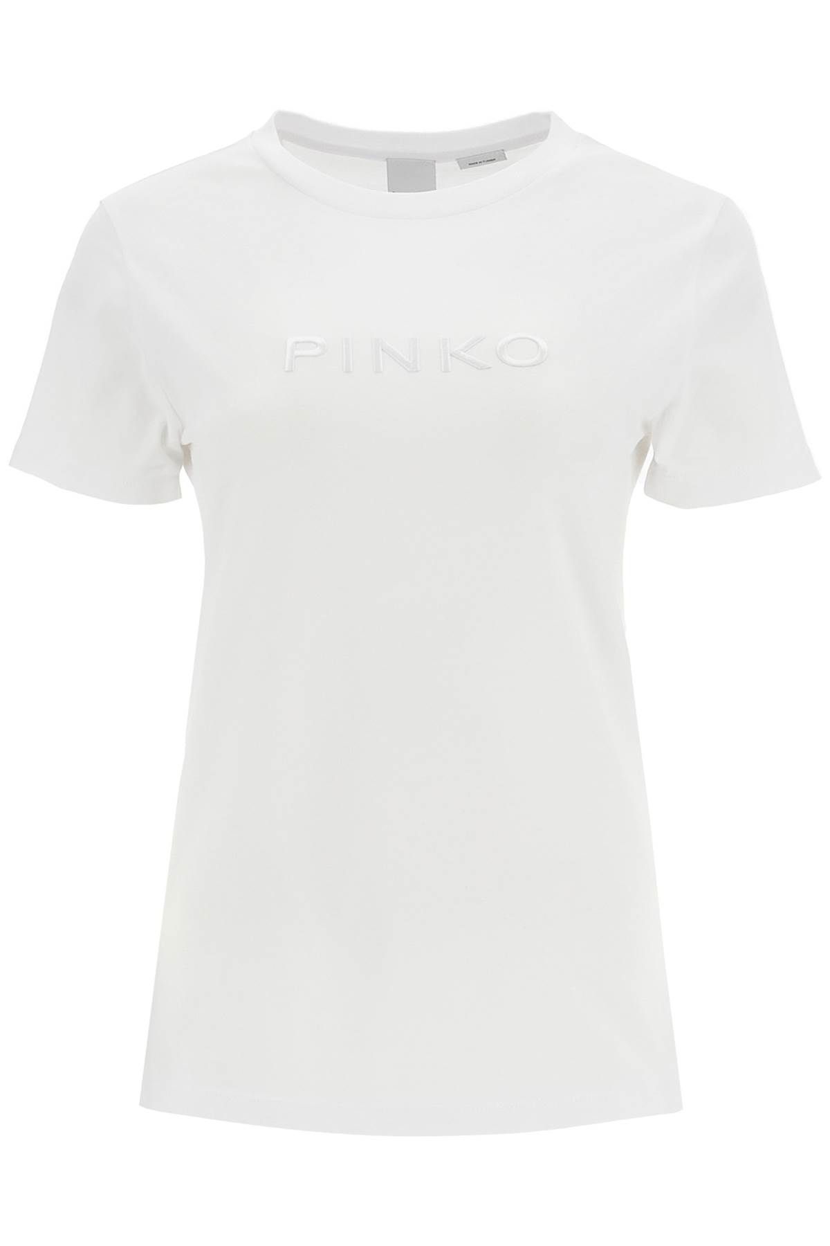 Shop Pinko Short-sleeved T-shirt With Logo In White