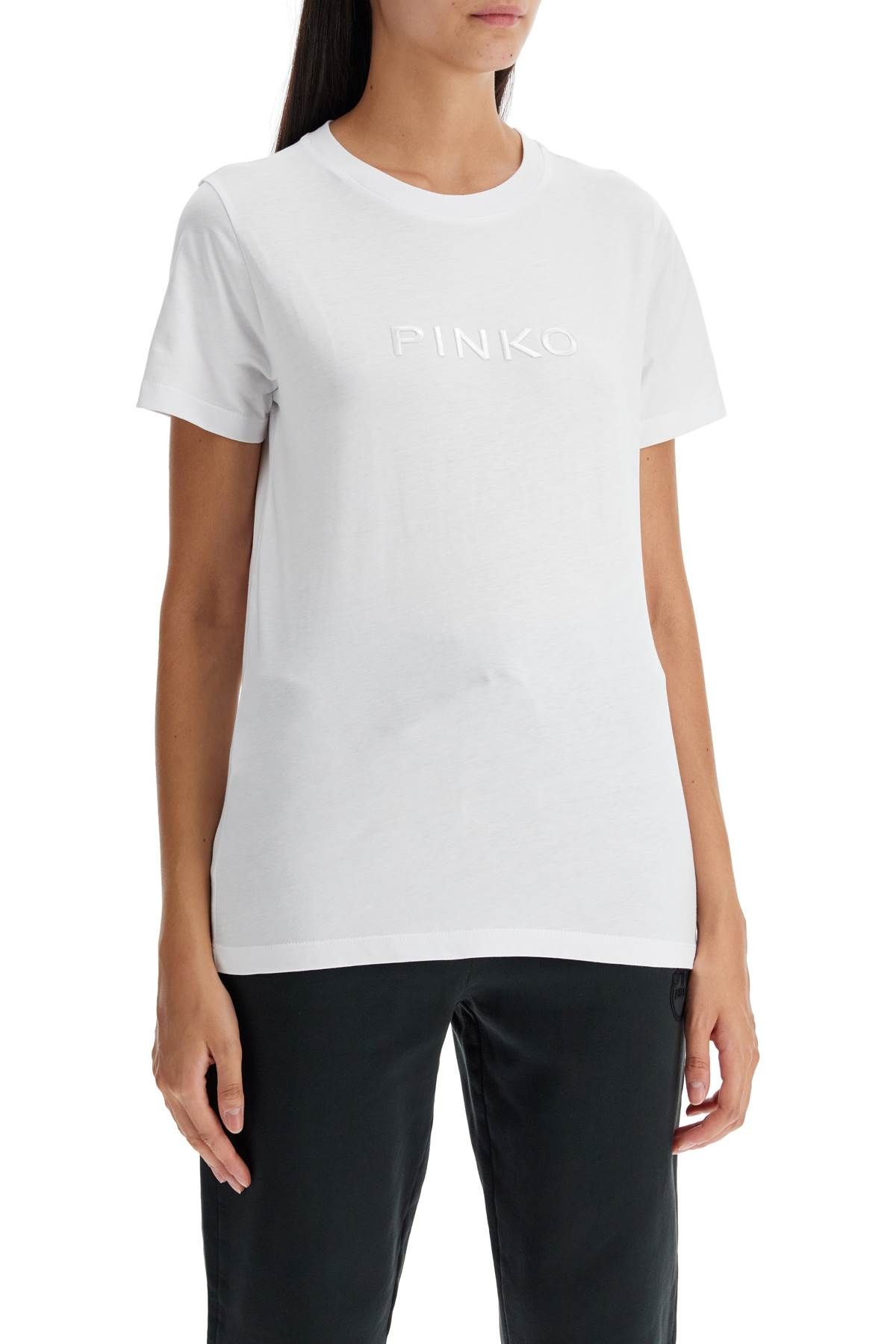 Shop Pinko Short-sleeved T-shirt With Logo In White